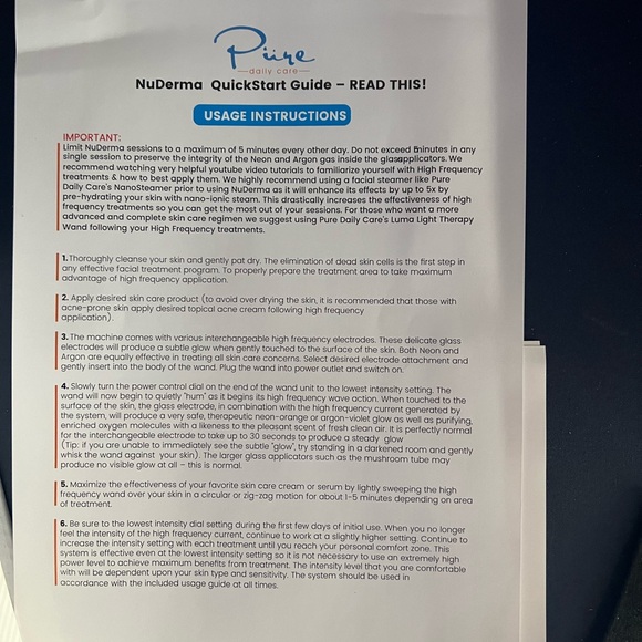 NuDerma Portable Handheld Skin Therapy Wand Machine - Picture 4 of 5